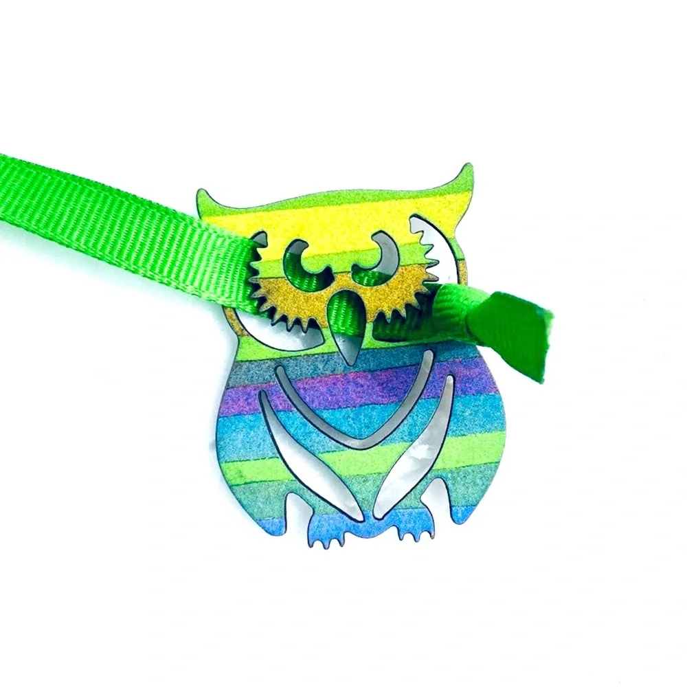 Artisan Crafted Groovy Owl Bookmark